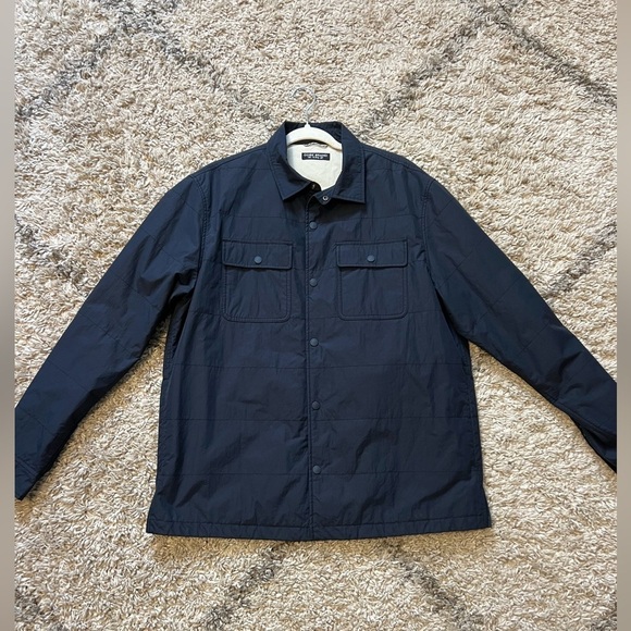 OOBE Brand Men's Snap Front Deck Shirt Jacket blue size L (H102) - Picture 5 of 14